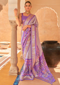 IRIS PURPLE WOVEN PATOLA SILK SAREE