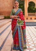 RED WOVEN PATOLA SILK SAREE