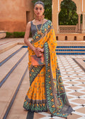 ROYAL YELLOW WOVEN PATOLA SILK SAREE