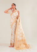 White Zari Woven Banarasi Silk Saree