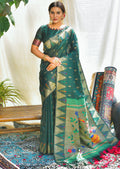 GREEN ZARI WOVEN TRADITIONAL PAITHANI SILK SAREE
